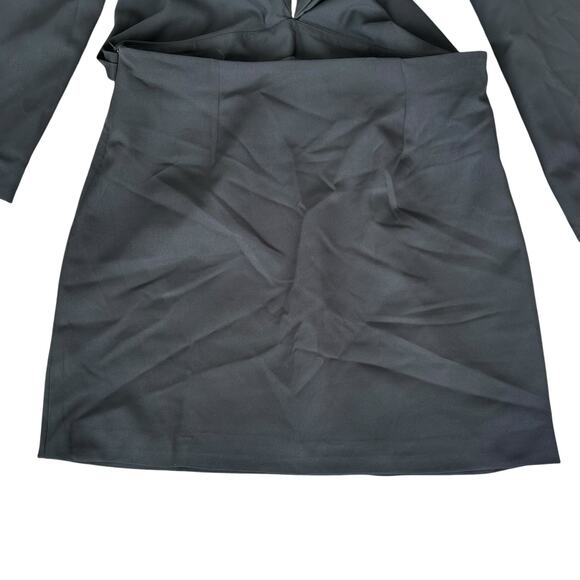Extro & Vert Black Twist Front Blazer Skirt Dress Sz 12 - Picture 3 of 11